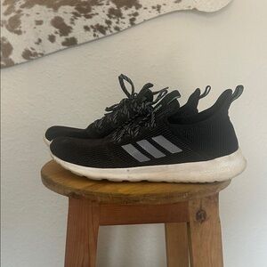 Adidas Black and White Cloudfoam Sneakers